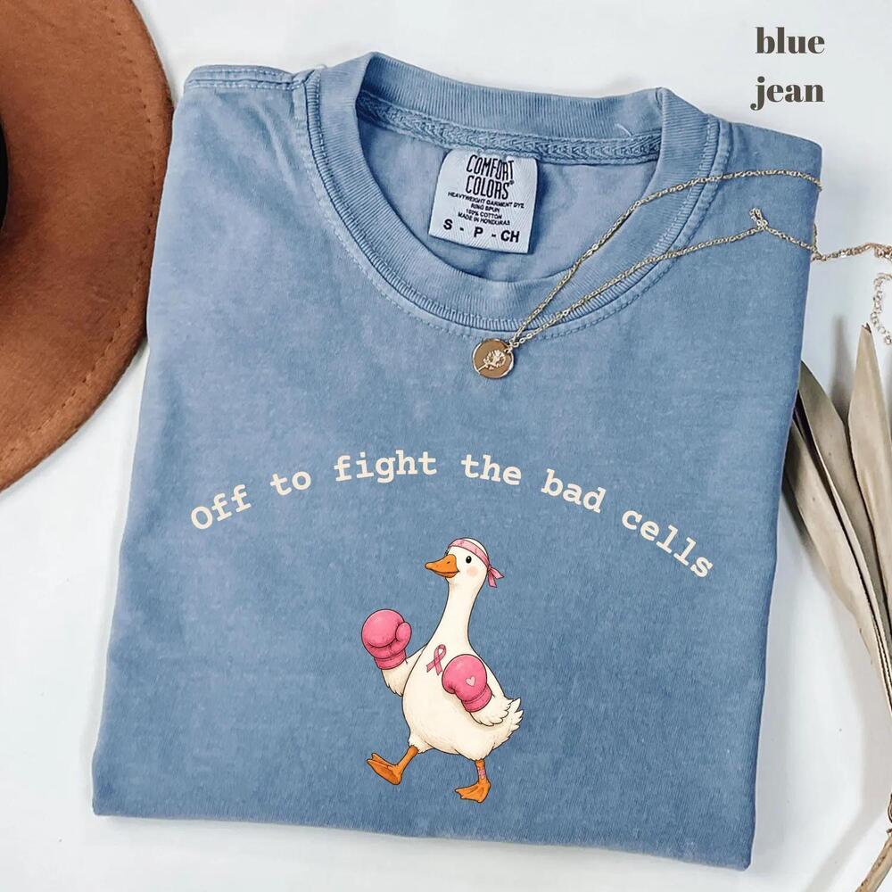 Off To Fight The Bad Cells Goose Shirt, Gift, Chemo Support